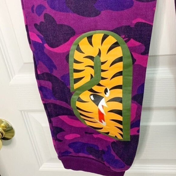 Bape A Bathing World Gone Mad Ape Camouflage Shark Pull On Athleisure Sweatpants - Picture 11 of 13